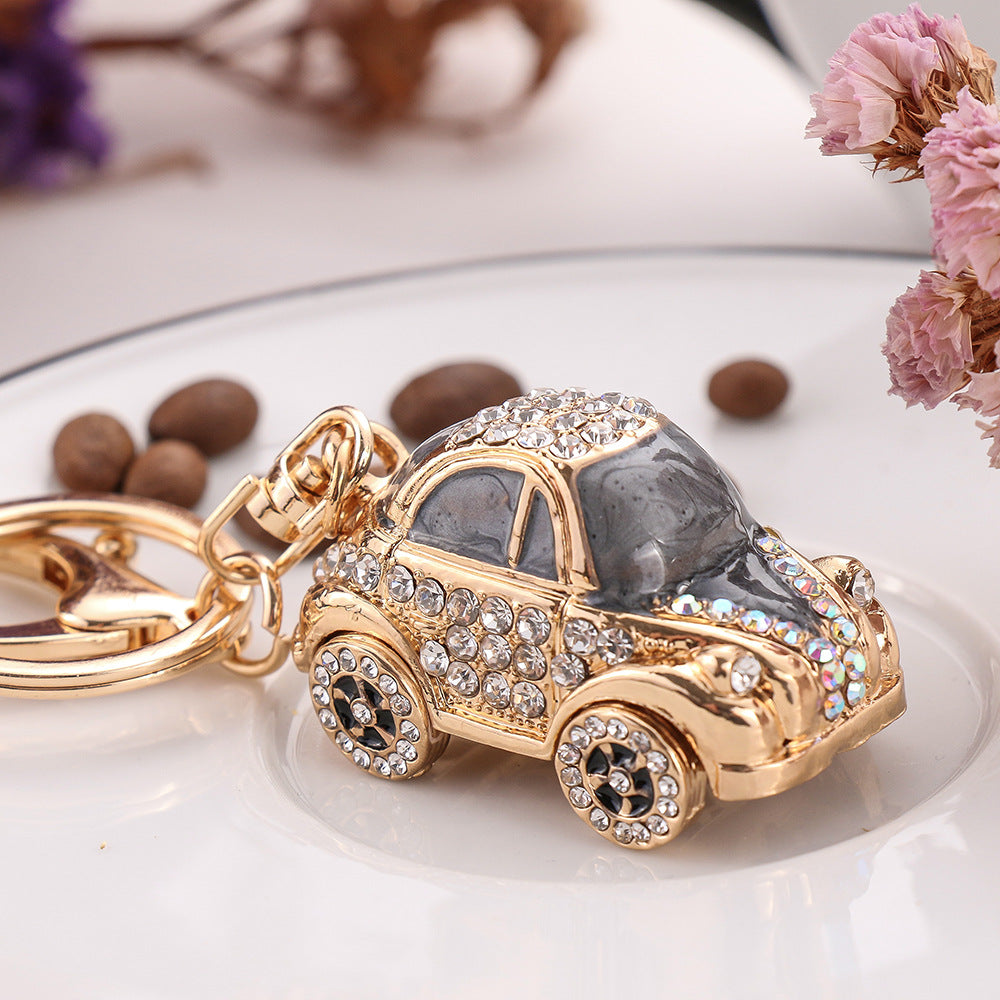 Wholesale Metal Car Diamond Inlaid Creative Keychains